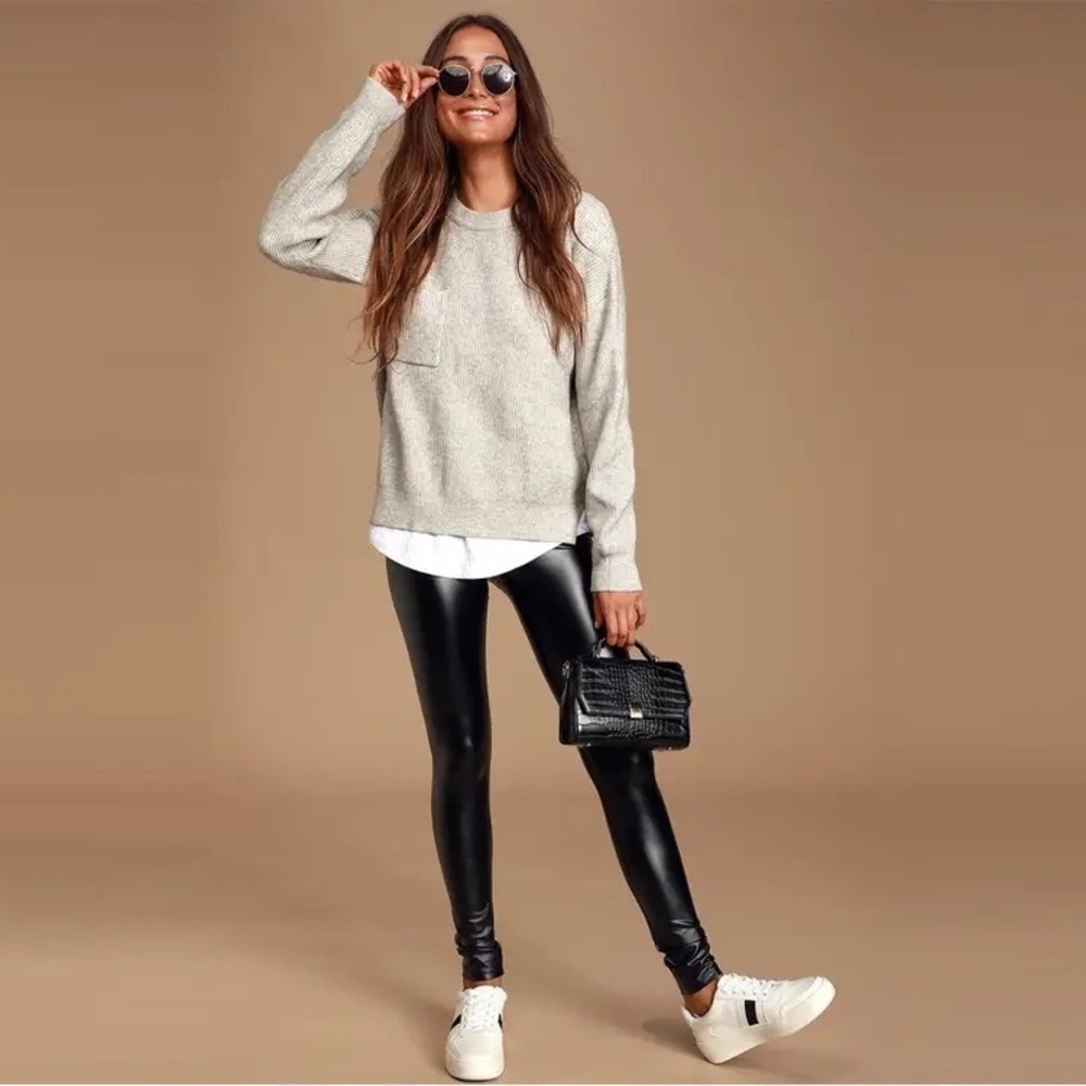 Nordstrom Black Faux Leather Leggings
